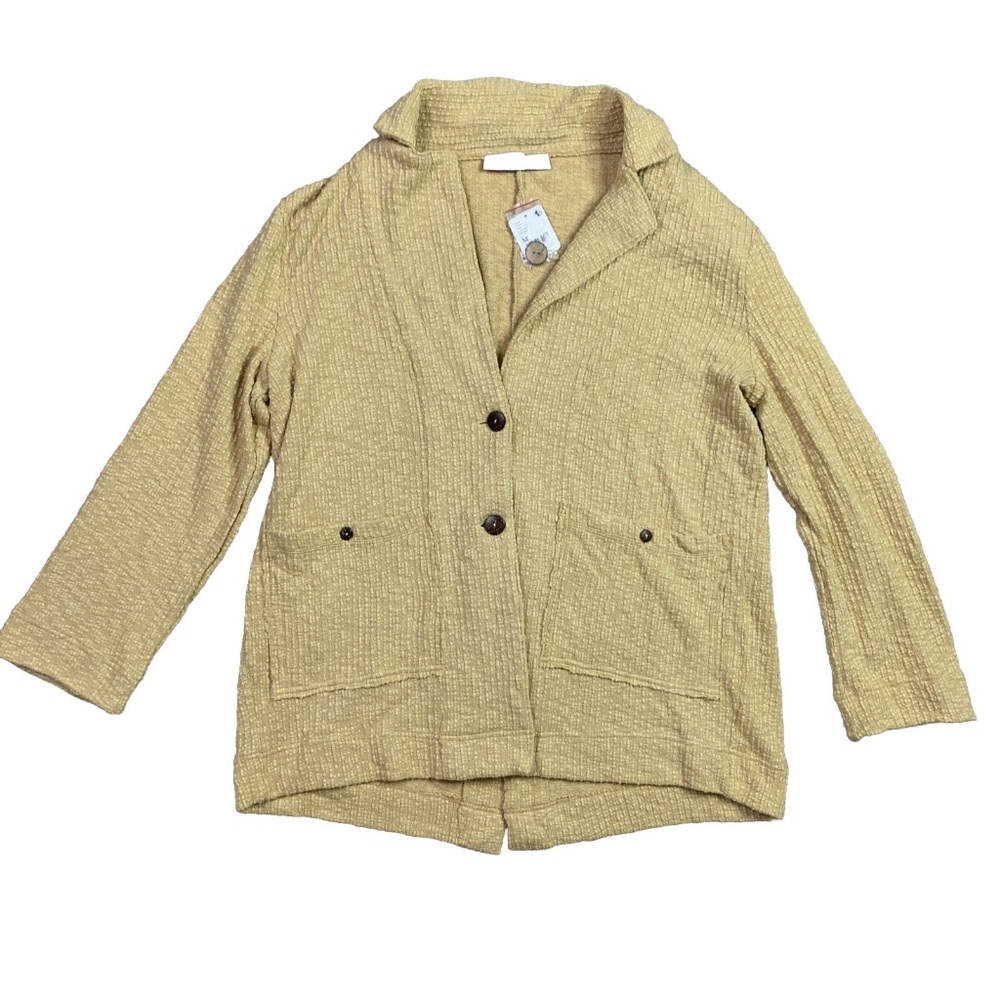 Free People Beach Reign Blazer Womens S Au Lait Cardigan Button Up Sweater NWT